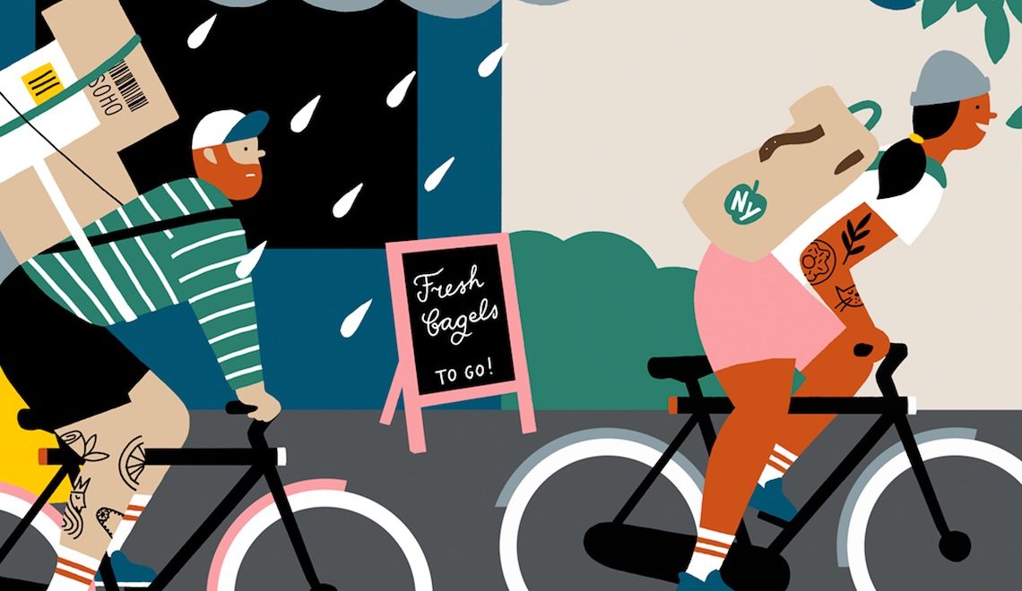 Ilse Weisfelt illustrations for VanMoof_E