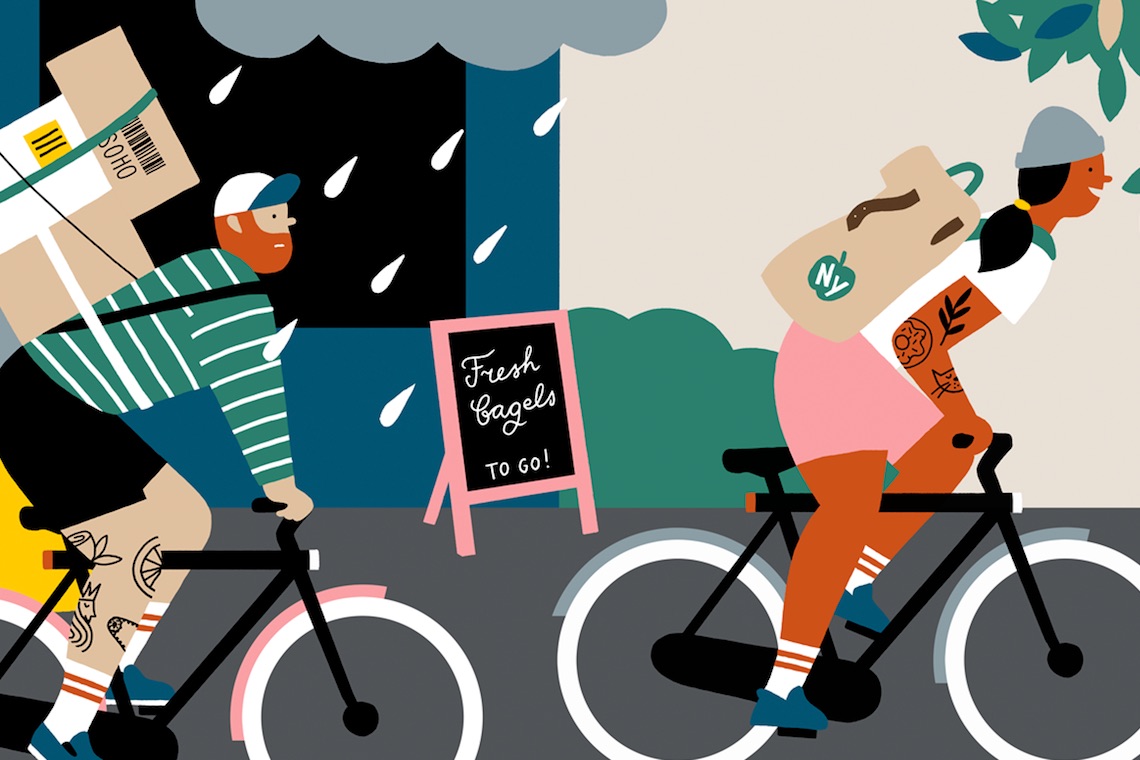 Ilse Weisfelt illustrations for VanMoof_E