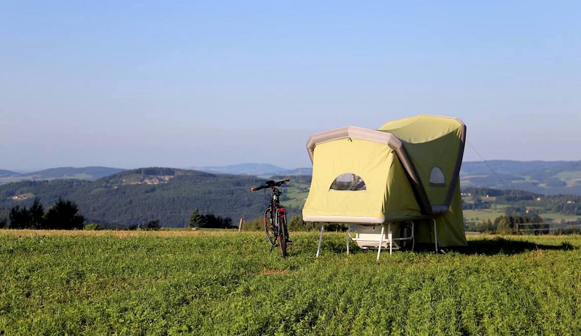 B-Turtle il camper gonfiabile per la bici_E