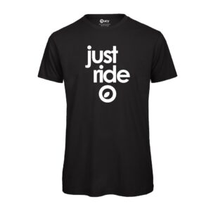 #opendressride_t-shirt_Black_001_Just Ride_bianco_urbancycling_it